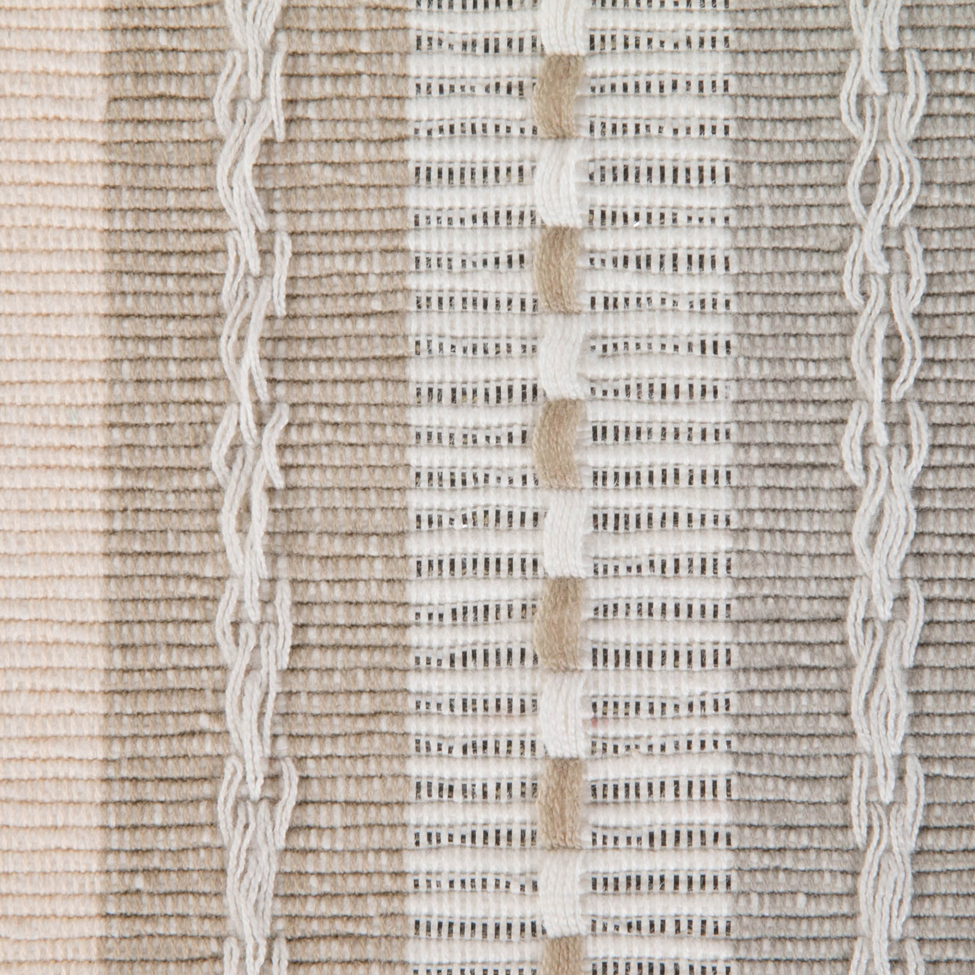 DII Natural Tonal Stripe With Fringe Table Runner