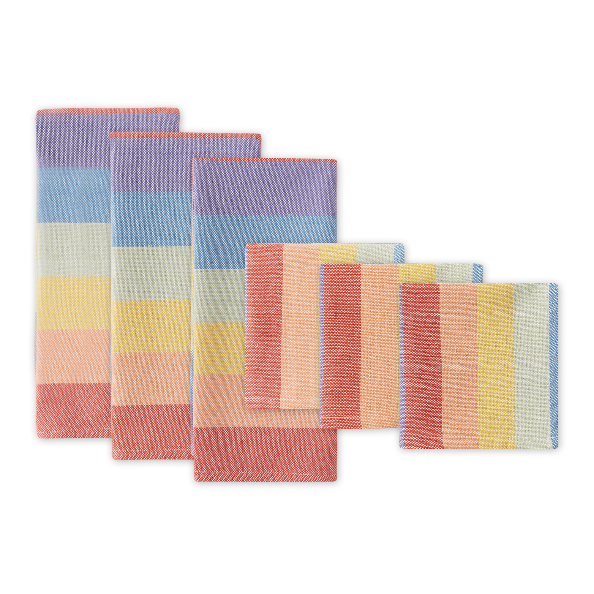 DII Rainbow Heavyweight Dishtowel and Dishcloth (Set of 6)