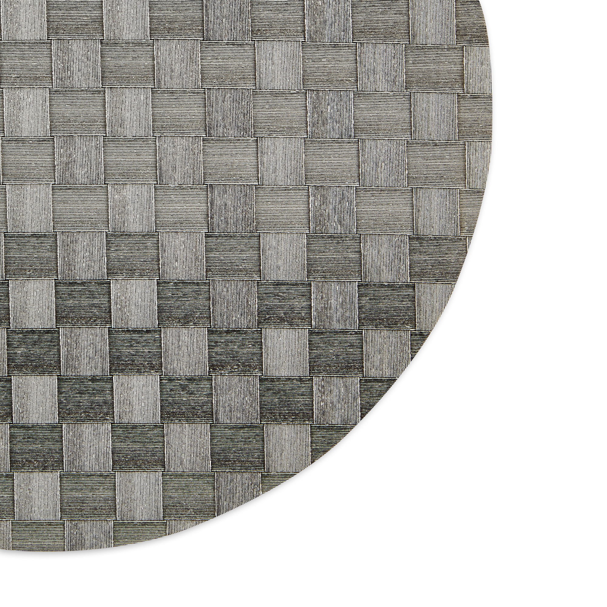 DII Gray Basketweave Round Woven Placemat (Set of 4)