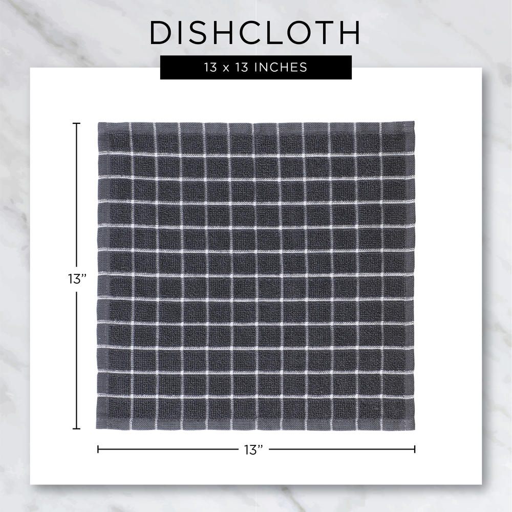 DII Tartan Plaid Heavyweight Dishtowel & Dishcloth (Set Of 6)