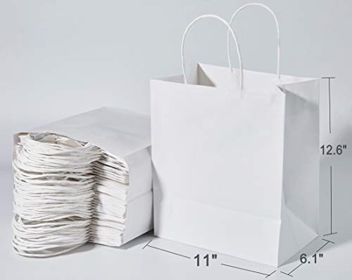 Hongyuan Paper Bag White Bags With Handles Bulk Food Takeout Hongyuan Paper Bag White Bags
