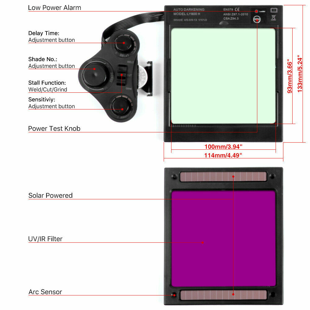 Yeswelder Wide View True Color Screen Pro Solar Auto Darkening Weld Mask Welding Helmet Yeswelder Wide View True Color Screen Pro Solar Auto Darkening Weld Mask Welding Helmet