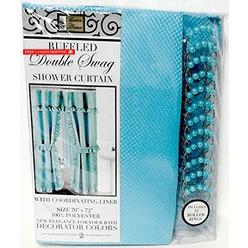 Double Swag Fabric Shower Curtain