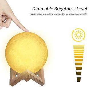 Tomshine Moon Lamp With Stand 16 Colors Moon Light Led 3d Print Nursery Lamp