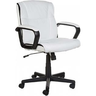 AmazonBasics Padded Classic Leather Office Computer Desk ...