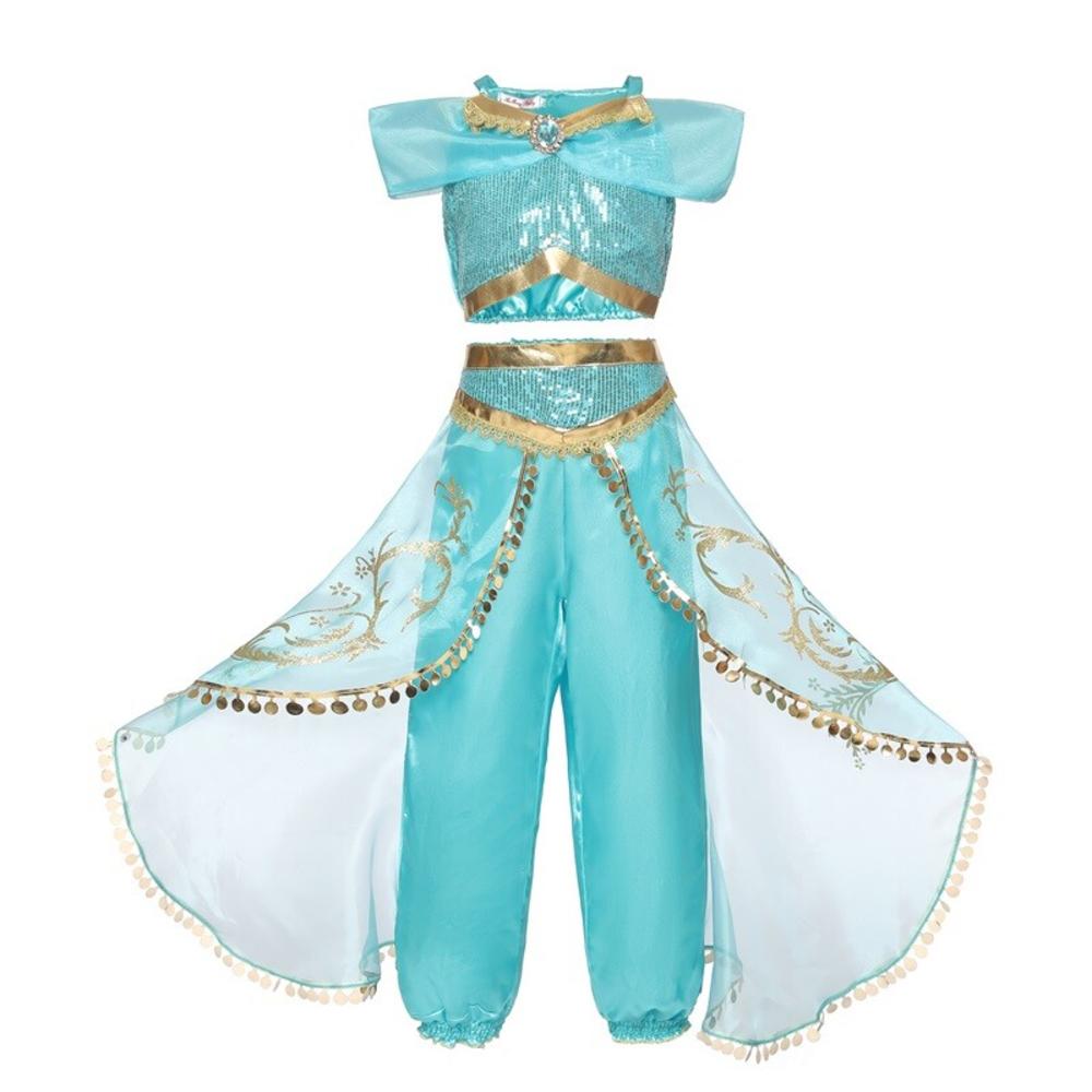 Aini Babe Girls Jasmine Costumes Children S Dress Cosplay Costume Kids Princess Halloween