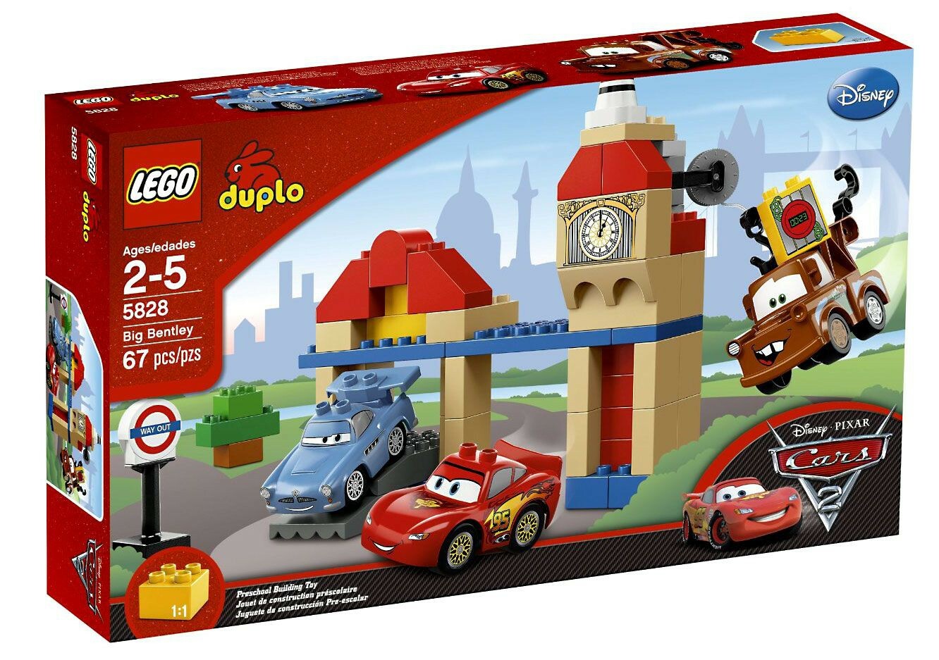 Lego Disney Pixar Cars Duplo Cars 2 Big Bentley Set 58 Lego Disney Pixar Cars Duplo Cars 2 Big Bentley Set 58