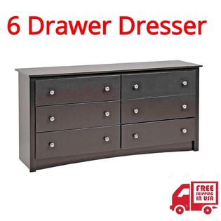 Blackwood Furniture 6 Drawer Dresser Furniture Black Wood Storage