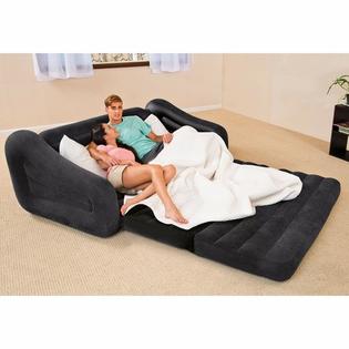 Intex Inflatable Queen Size Pull Out Futon Sofa Couch Sleep Away Queen Size Pull Out Futon Sofa Couch