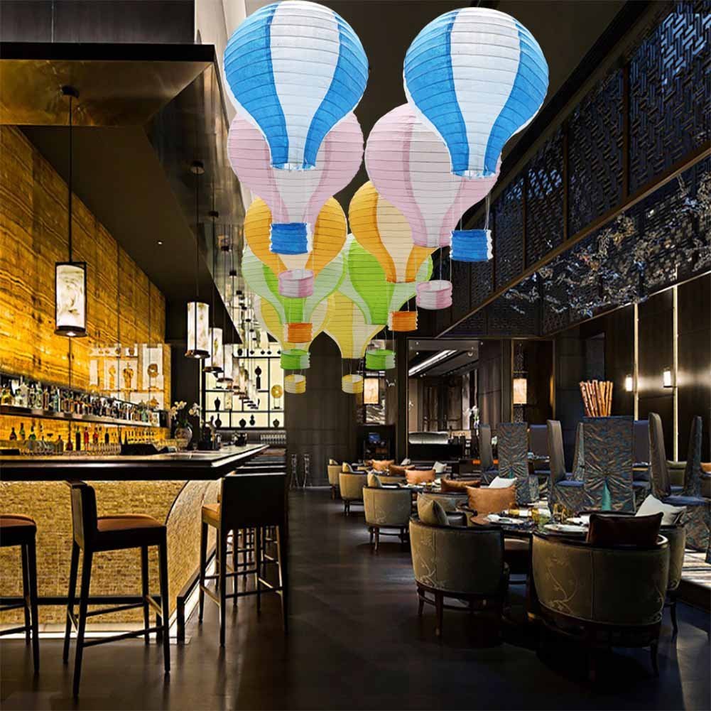 Adlkgg Hanging Hot Air Balloon Paper Lanterns Set Party Decoration