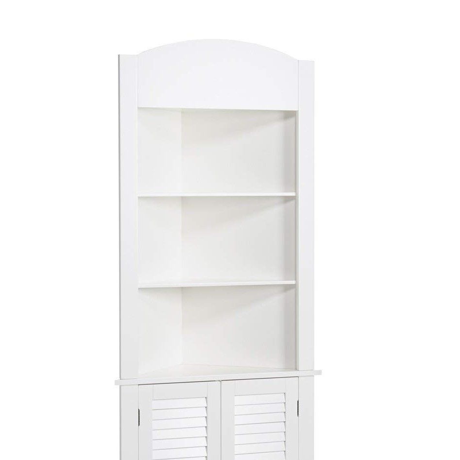 Riverridge Home Corner Cabinet Small Bathroom Shelves Storage