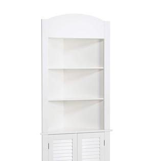 Riverridge Home Corner Cabinet Small Bathroom Shelves Storage