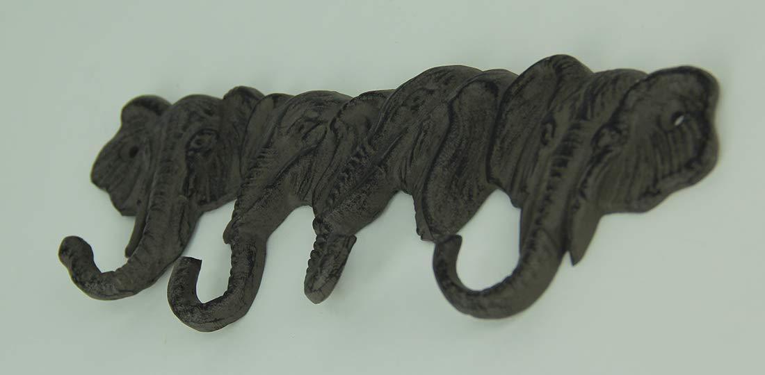 Upper Deck Hook Decorative Wall Mount Iron Metal Elephant