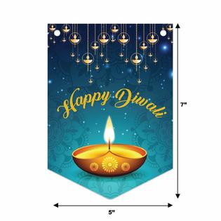 Lucky Pine Happy Diwali Banner Decoration Party Decoration Bunting Banner