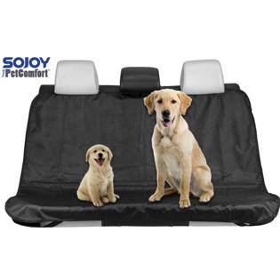 Sojoy Black Waterproof Pet Dog Cat Rear Seat Cover Car Seat Cover For Cars And Suv