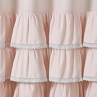 Lush Decor Ella Lace Ruffle Shower Curtain 72 Quot X 72 Quot Blush