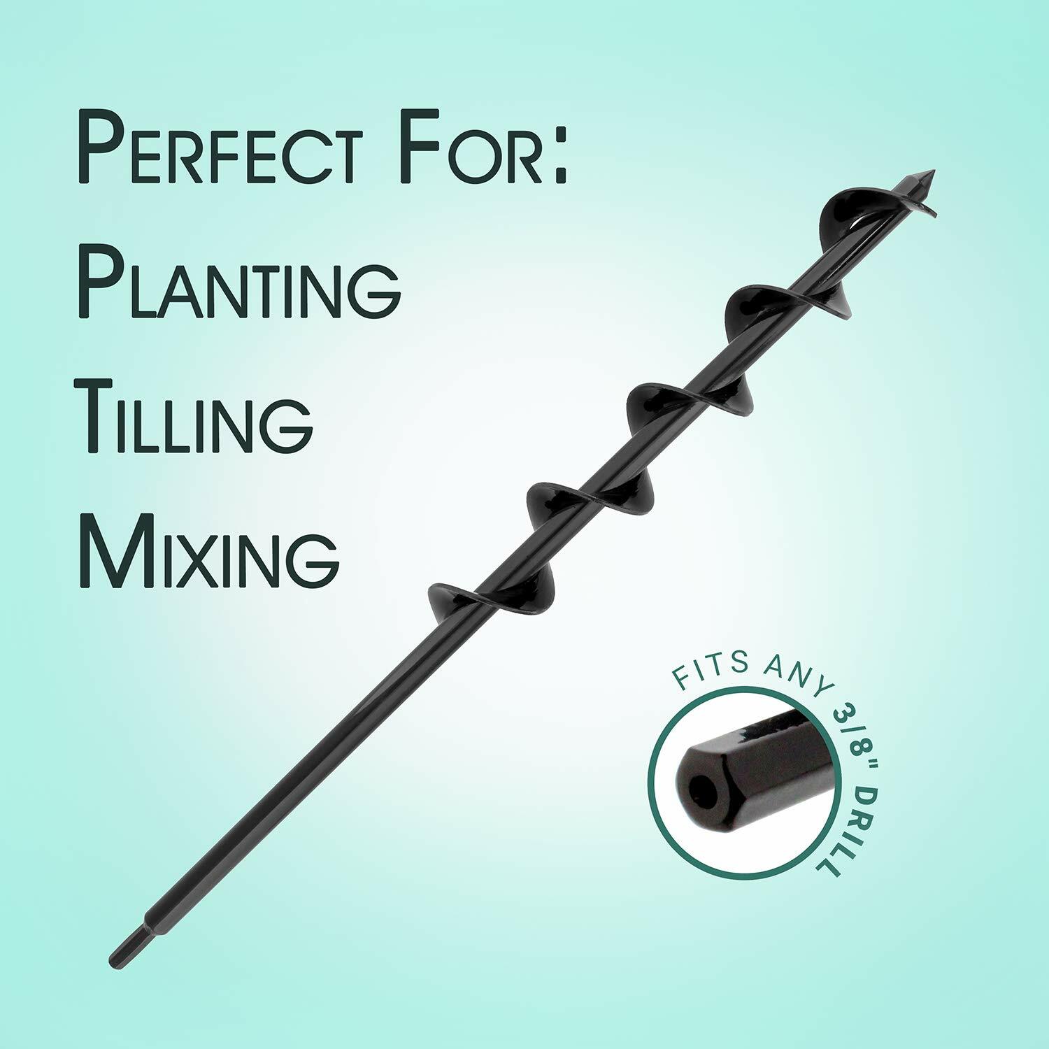 791208 7penn Garden Plant Flower Bulb Auger 2 X 24 Inch