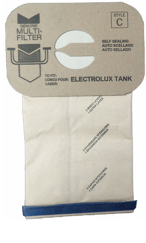 DVC [9 Bags] Electrolux Style C 4ply Vacuum Cleaner Bags by DVC Made in USA