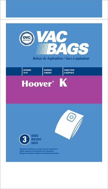 DVC [3 Bags] Hoover Style K Vacuum Cleaner Bags by DVC Made in USA