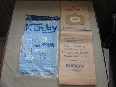 Kirby [6 Style 1 Bags] Genuine Kirby Vac Style No. 1 Tradition 19067903 OEM Upright Vacuum Cleaner Bags