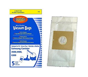 Envirocare [150 Bags] Samsung Vacuum Bags Type 3500, 5900, 6300 Micro Allergen Filtration Style Vac
