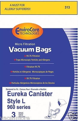 Envirocare Eureka Style L 960 Series Micro Filtration Vacuum Bags: 45 Bags