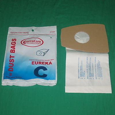 Eureka [12 Bags] Eureka Style C Vac Bags Type Vac Mighty Mite Floorshow 52318 54021 54921 5769