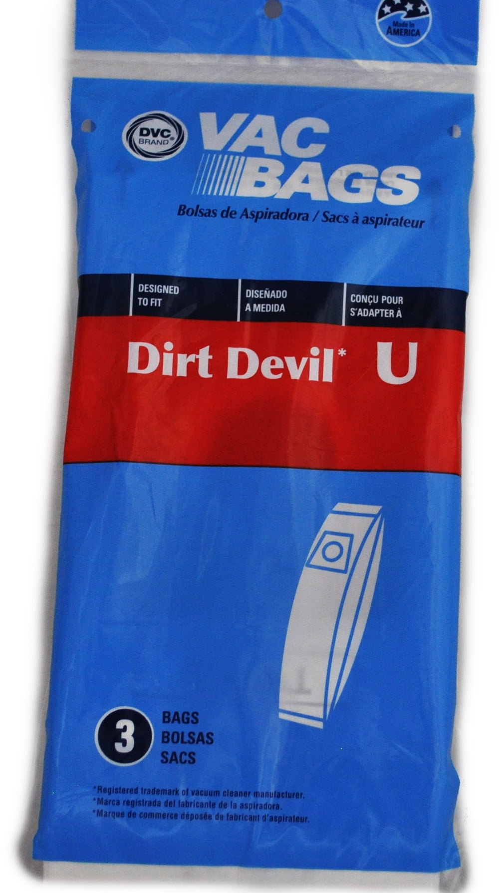 Royal Dirt Devil Type U Upright Vacuum Cleaner Bags, DVC Replacement Brand