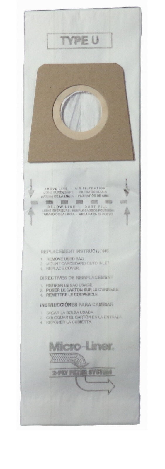 DVC [12 Bags] Royal Dirt Devil Type U Micro Allergen Vacuum Cleaner Bags by DVC Made in USA