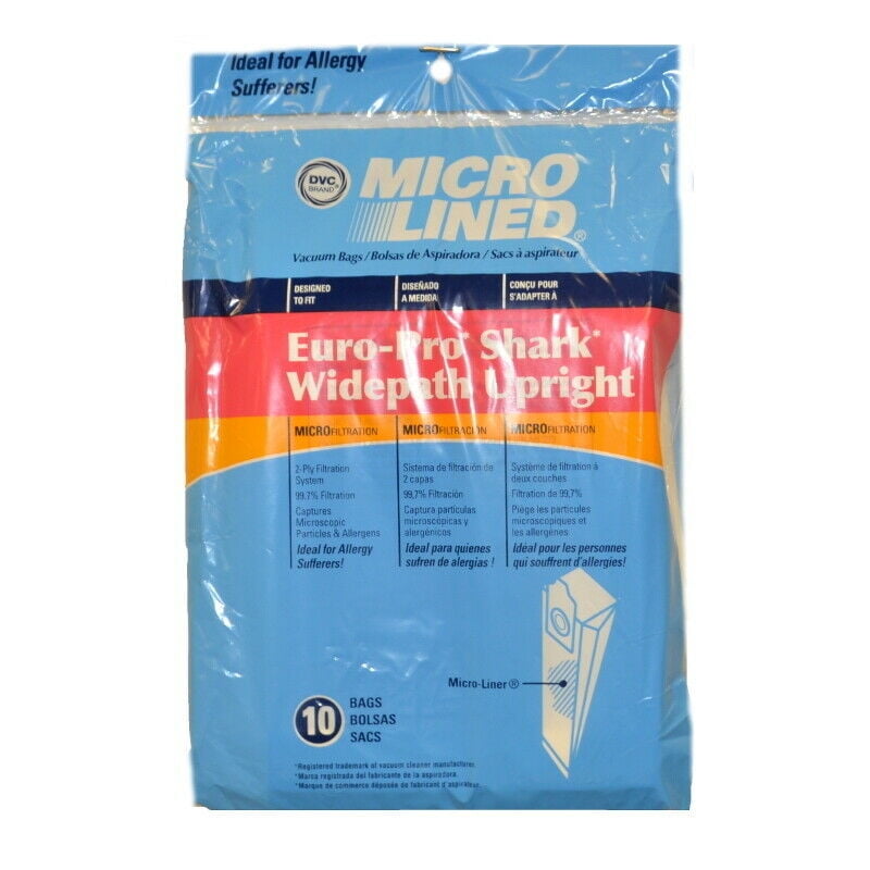 DVC [70 Bags] Euro-Pro Shark Widepath Micro Allergen Vacuum Cleaner Bags by DVC Made in USA