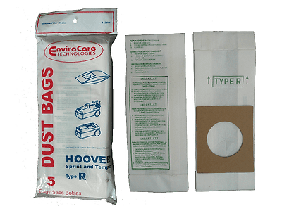 Hoover [20 Bags] Hoover Style R Vacuum Bags Type 4010063R Sprint Tempo, Canister Vac 112SW Enviro