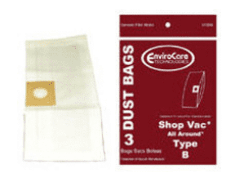 Envirocare [150 Bags] Shop Vacuum Style B Vacuum Bags 9066800 370SW All Around Vac 2 to 2.5 Gallons