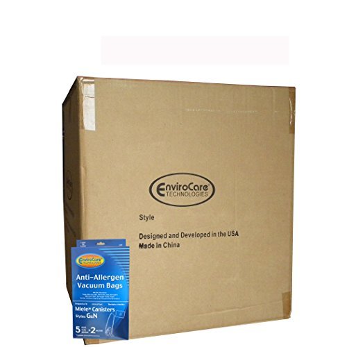 Electric Vac LLC 25 Pkgs Miele Style G/N Plasatic Collar Allergen Canister Vacuum Bag
