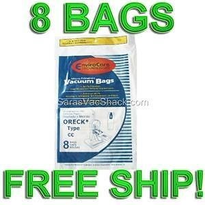 Electric Vac LLC EnviroCare 8 Allergy Bags for Oreck XL XL2 Upright Vacuum Type CC