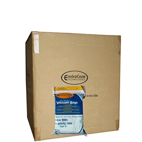 Envirocare 300 Riccar 8000 & Simplicity 7000 Type B Vaccum Bags, Upright, Commercial Vacuum