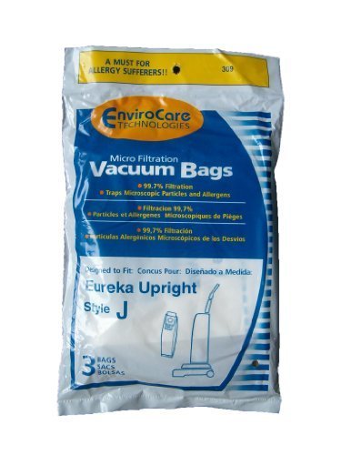EnviroCare 3 Eureka Allergy Style J Vacuum Bags, Athena, Boss Power Upright, Lim