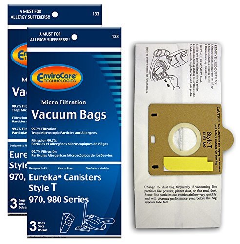 Electric Vac LLC EnviroCare Replacement Micro Filtration Vacuum Bags for Eureka Style T Canisters