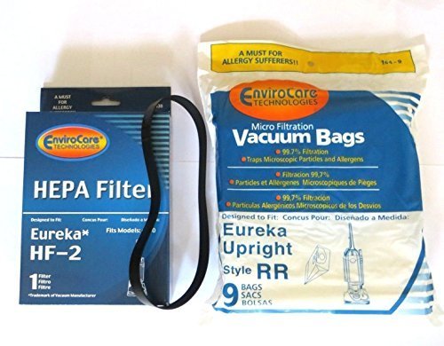 Electric Vac LLC Eureka RR Micro Filtered Vacuum set (9 bags & 1 R belts & 1 hf2 filter)