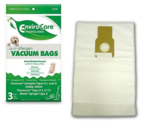 EnviroCare Replacement Allergen Vacuum Bags for Kenmore Uprights Type U/L/O, Sty