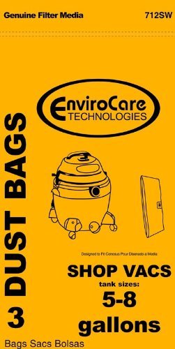 Envirocare PAPER BAG, SHOP VAC 5-8 GALLON ENV TYPE E 3PK