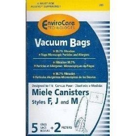 EnviroCare Replacement Anti-Allergen Vacuum Bags for Miele F,J,M Canisters 5 Pac