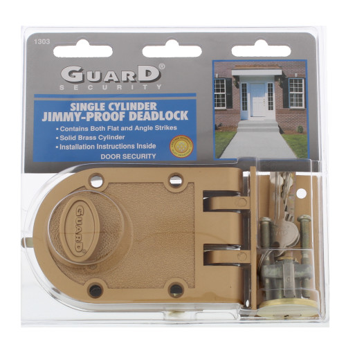 Guard Security 1303 Jimmy Proof Single Cylinder Deadbolt Door Lock