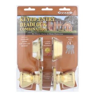 Guard Security 1990x281hdpb Single Cylinder Entry Door Lock