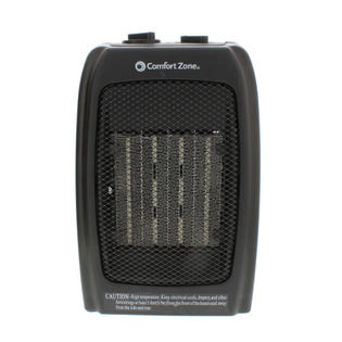 Comfort Zone Cz442 1500 Watt Ceramic Electric Portable Heater Black
