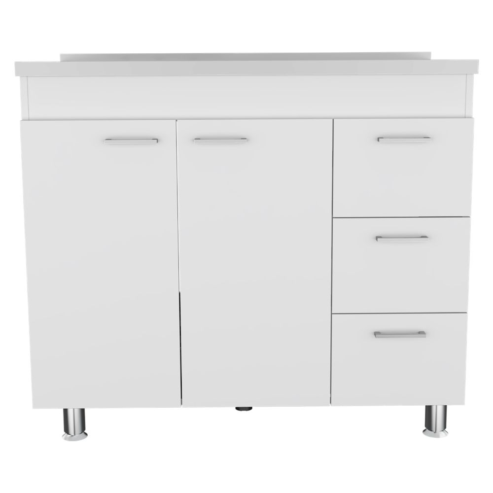 TUHOME Ferretti Base Cabinet Engineered Wood Cabinets in  White