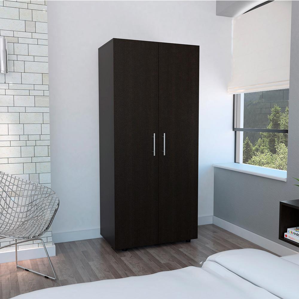 TUHOME Tera Amoire Engineered Wood Armoires in  Black