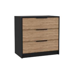 TUHOME Kaia 3 Drawers Dresser Engineered Wood Dressers in  Multi-color