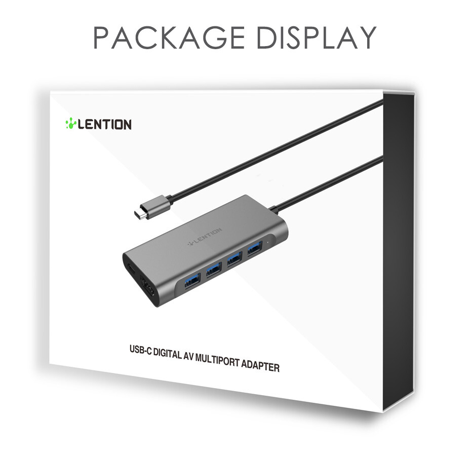 Lention C35h Lention Usb C 3 0 Hub Splitter To Hdmi Digital Av Adapter 1m Cable For Ipad Pro Lention C35h Lention Usb C 3 0 Hub Splitter To Hdmi Digital Av Adapter 1m Cable For Ipad Pro