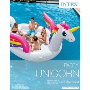 Intex Giant Unicorn Party Island Pool Float Inflatable Lake Water