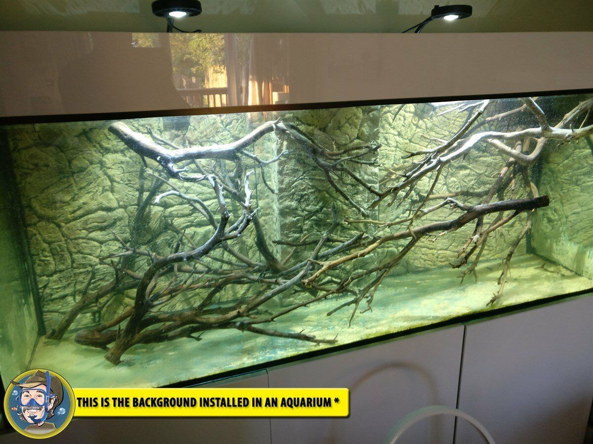 Jungle Bob Enterprises Inc 3d Aquarium Background Thin Beige 48x21 For 55 Or 75 Gallon 7797 Jungle Bob